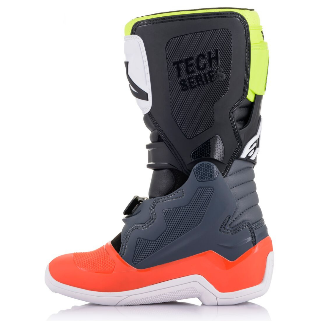 Alpinestars Tech 7S Youth Boots Grey/Red/Yellow