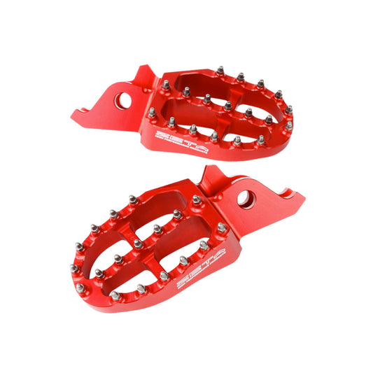 Zeta Alu Foot Pegs CRF450 / 450CRF250L / M / RALLY Red