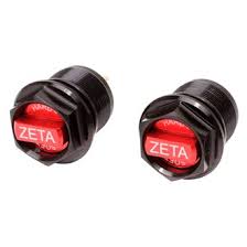 Zeta Front Fork Bottom Adjuster SHOWA AOS Black / Red 2PC
