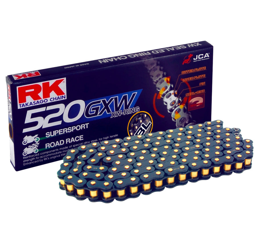 Sport, superbike, road, race, performance, RK, Chain, Drive, rear, Blue, 520, 132L, link, ring, XW Link, supersport, road race, gold, black