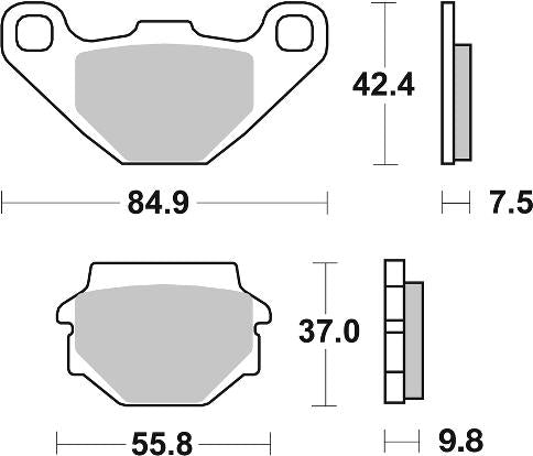 SBS, Brake, pad, pads, Sintered, Street, offroad, dual purpose, performance