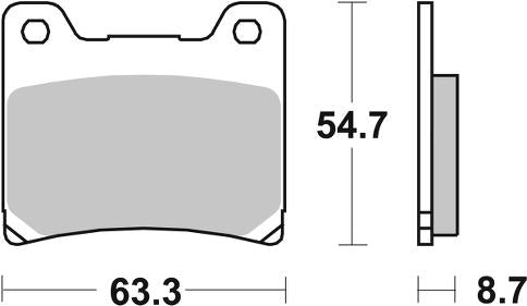 SBS - FA88 Rear Brake Pads | Sintered | Street | 555LS