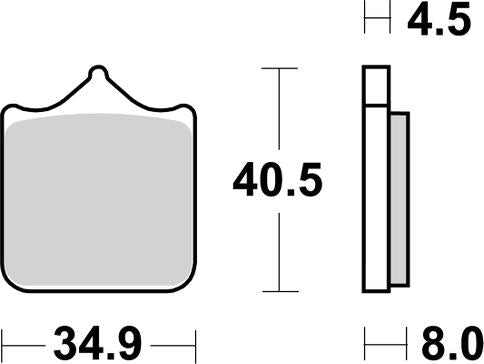 SBS - 807DS-1 Racing Brake pads