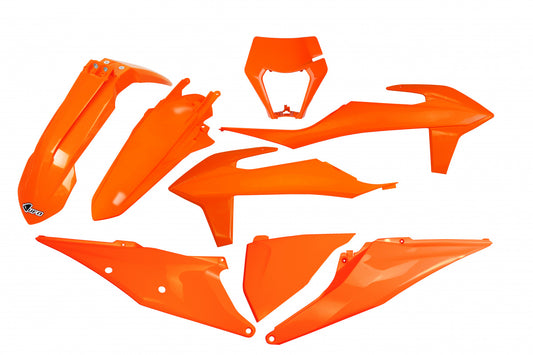 UFO - Plastic Kit KTM EXC / EXC-F 125-500 | 2020-2022 | Orange / White / Black