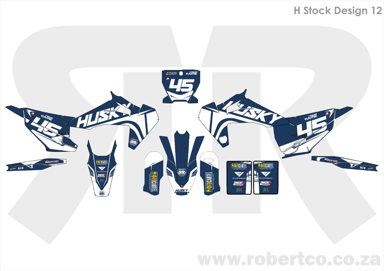 Sticker Kit - Husqvarna 65cc