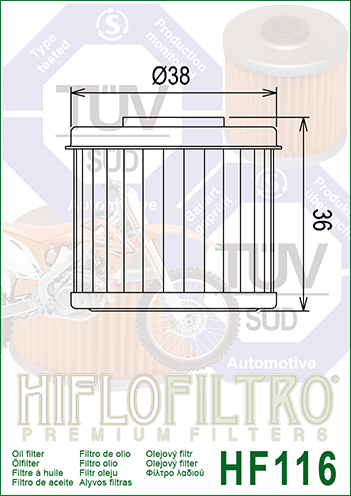 Hiflo - HF116 Oil Filter