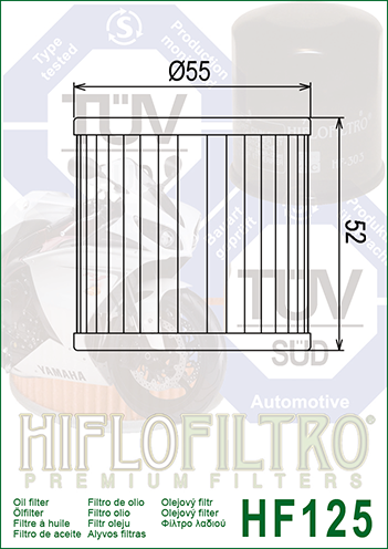 Hiflo - HF125 Oil Filter