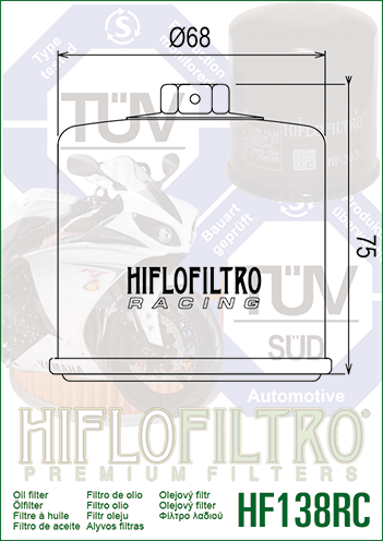 Hiflo - HF138RC Racing Oil Filter