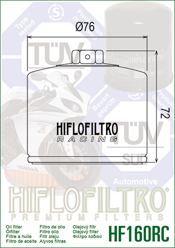 Hiflo - HF160RC Racing Oil Filter