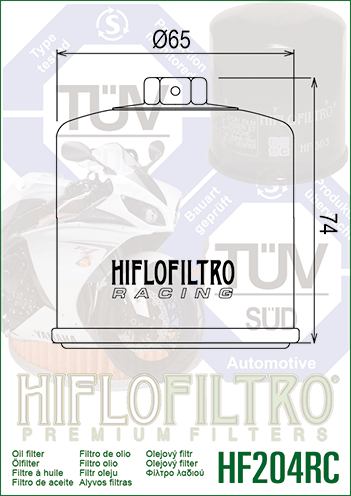 Hiflo - HF204RC Racing Oil Filter