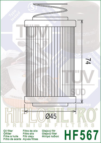 Hiflo - HF567 Oil Filter