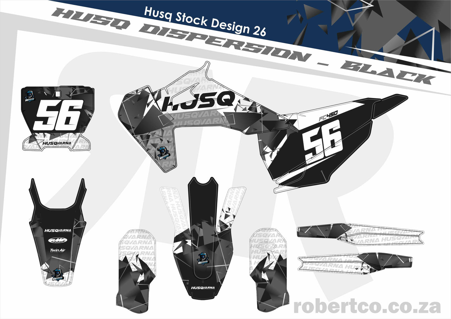 Sticker Kit - Husqvarna 65cc