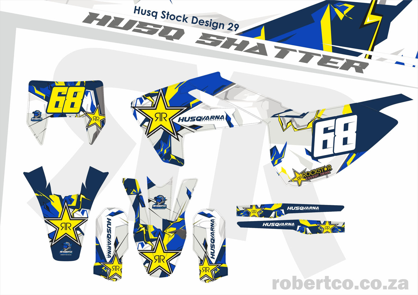 Sticker Kit - Husqvarna 65cc