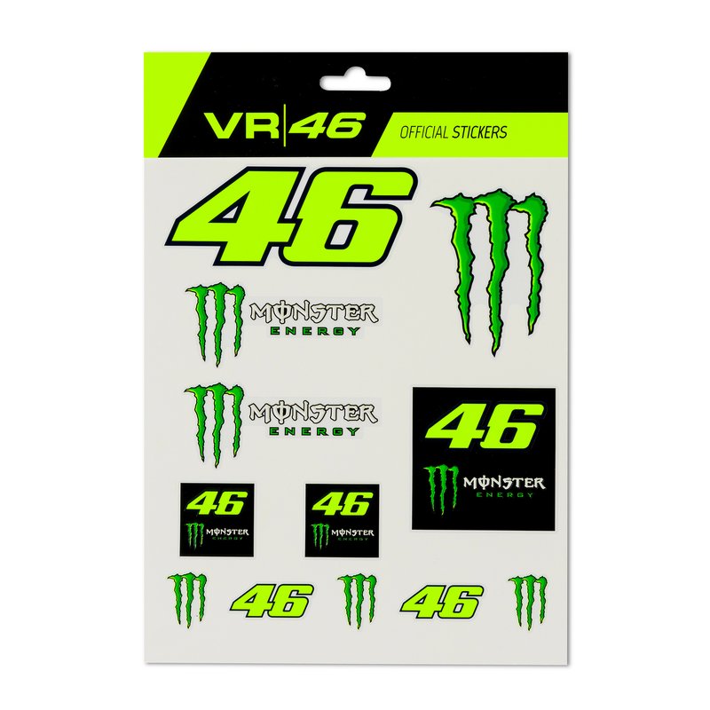 Valentino Rossi, sticker, decal, adhesive, monster energy, official