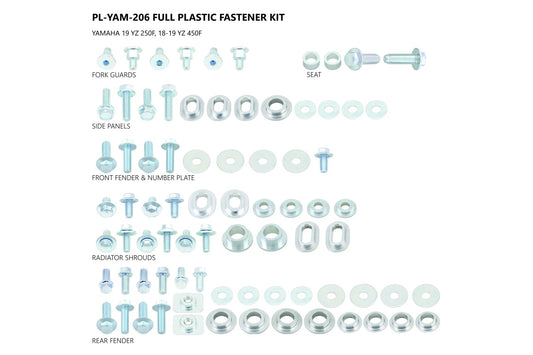 UFO - Motocross Full Plastic Fastener Kit For Yamaha