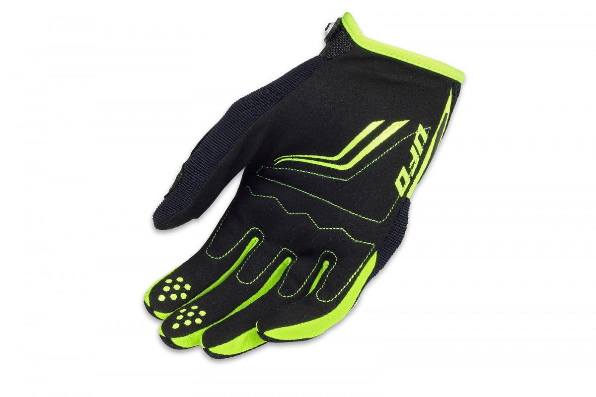 UFO - Road Carbon Reason Adventure Gloves - Black & Neon Yellow